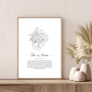 Pisces Print, Astrology Download, Astrology Print, Digital Print, Star Sign Print, Wall Art, Pisces Download, Digital Download, Zodiac Print
