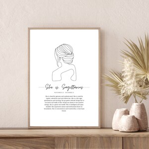 Sagittarius Print, Astrology Print, Digital Print, Star Sign Print, Wall Art, Sagittarius, Digital Download, Zodiac Print