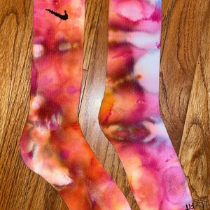 Creamsicle Name Brand Socks, Tie Dye, Ice dye