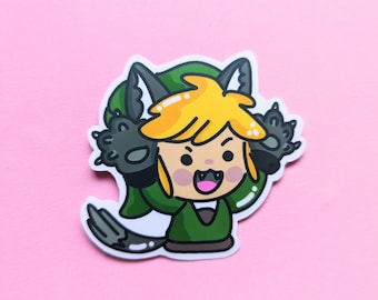 Zelda Link Wolf Sticker: Waterproof Video Game Decal