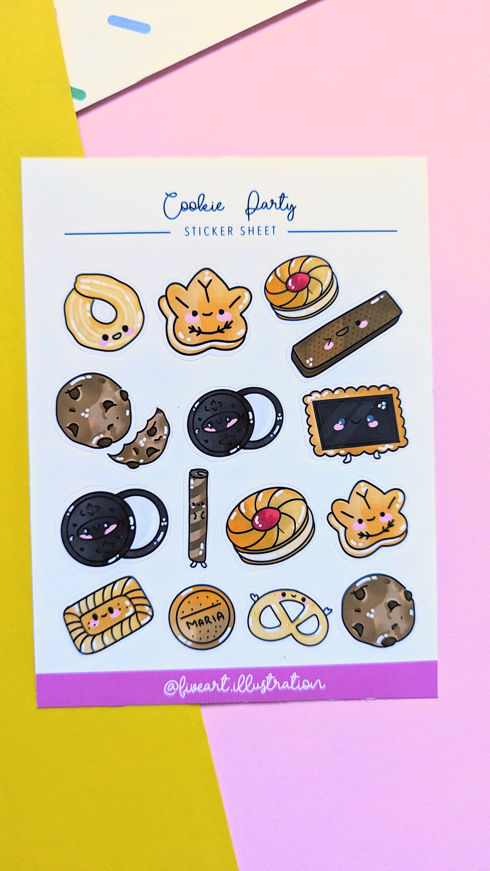 FOOD and COOKIES STICKER Kawaii Sheet / Classic Cookies Journal Sticker ...