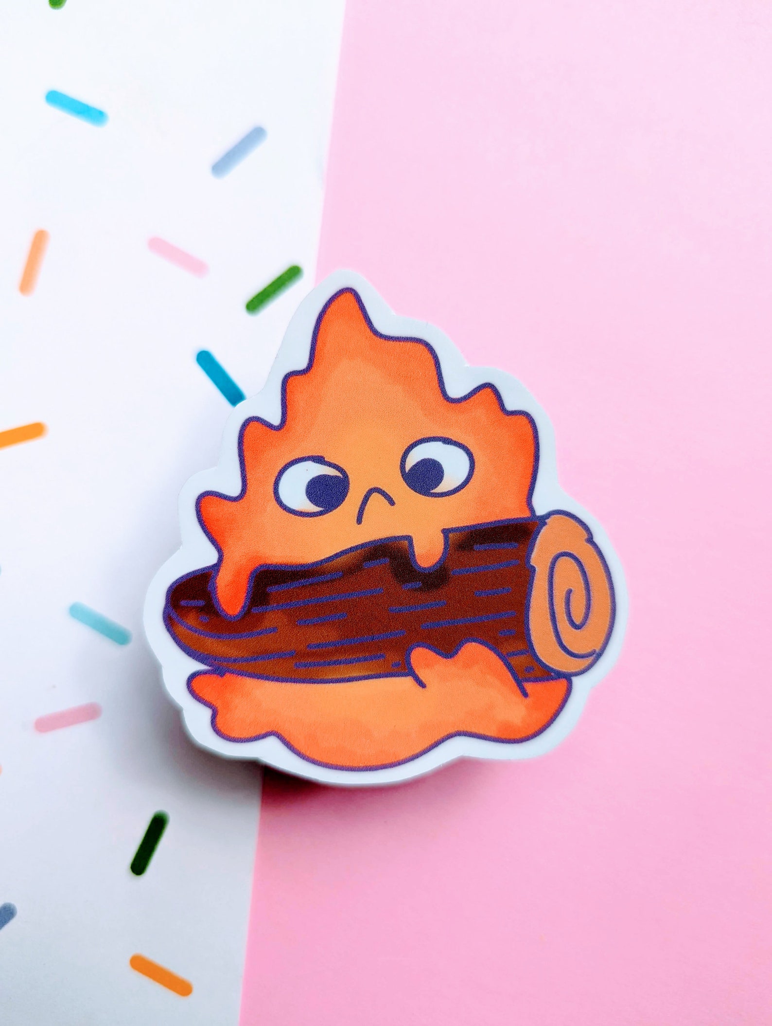 CALCIFER HOWL'S STICKER / Ghibli Studios, Howl's Moving Castle Sticker ...