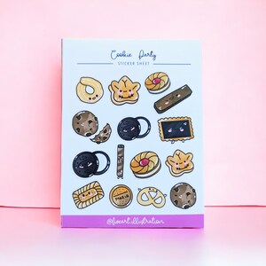 FOOD and COOKIES STICKER kawaii sheet / classic cookies journal sticker/ Cute cookies scrapbook sticker sheet
