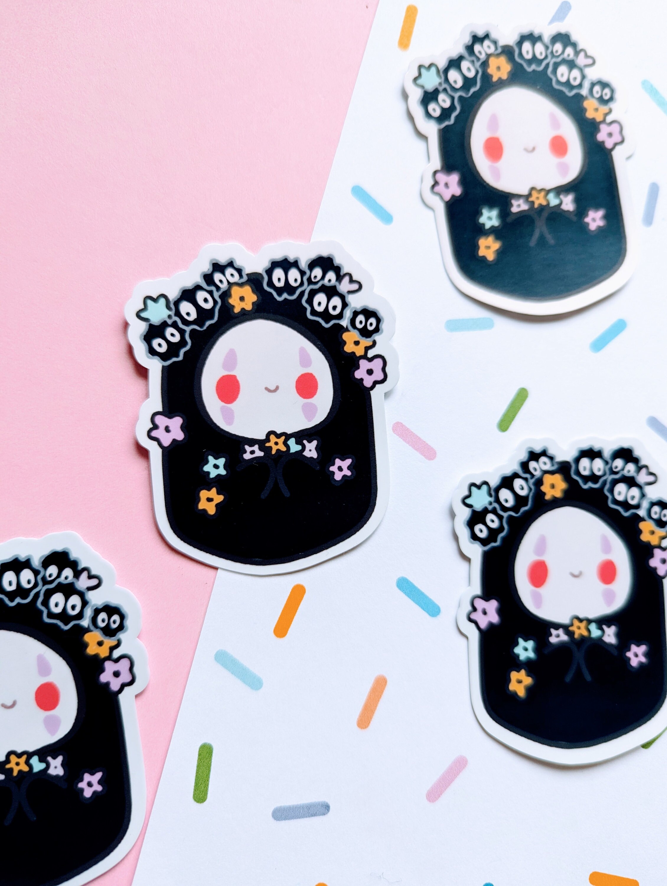 No Face Ghibli Studios Sticker Ghibli Studios From Spirit Etsy