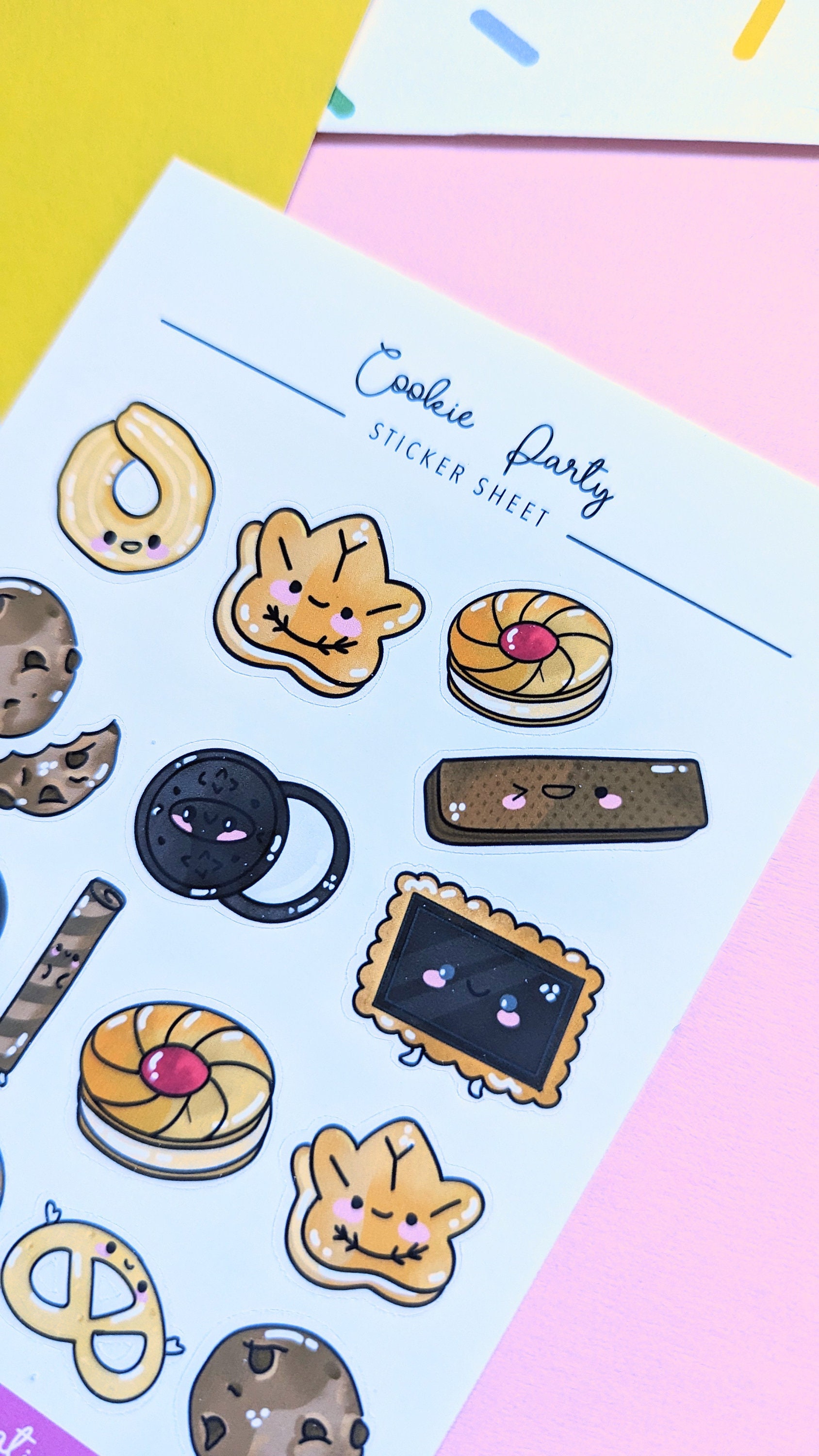FOOD and COOKIES STICKER Kawaii Sheet / Classic Cookies Journal Sticker ...