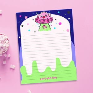 KIRBY UFO, spaceship NOTEPAD / Kirby stationery