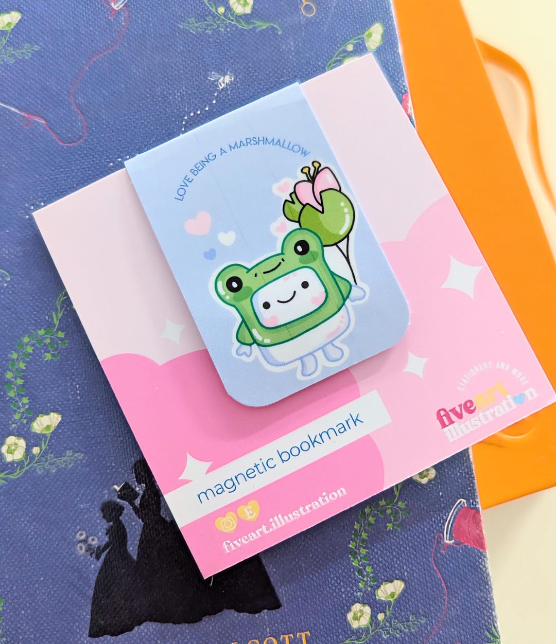 FROG MARSHMALLOW Magnetic BOOKMARK / Cute Bookmark / Kawaii Reading ...