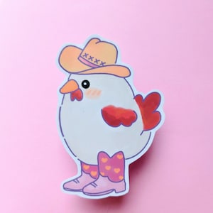 STICKER COWBOY POULET / sticker cow-boy poulet huevos rancheros