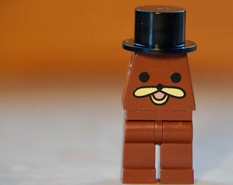 Gondola Minifig with printed Torso and cylinder hat / Meme Gondola