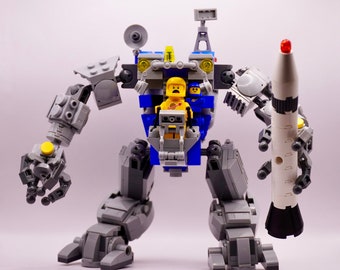 Classic Space Rocket Launcher Mech 2525 MOC Building Instruction