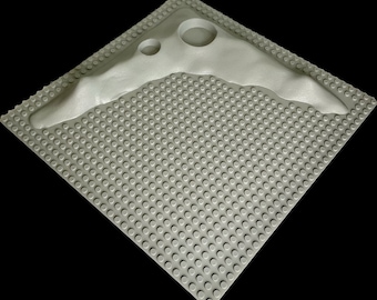 LEGO® 3D Space plate moon crater baseplate, Raised32 x 32 studs