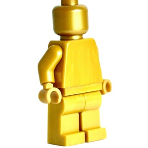 Monochrome LEGO® Minifigure Pearl Gold – Rare Gold Minifig – Original LEGO Parts – Collectible Toy – No Baseplate image 2