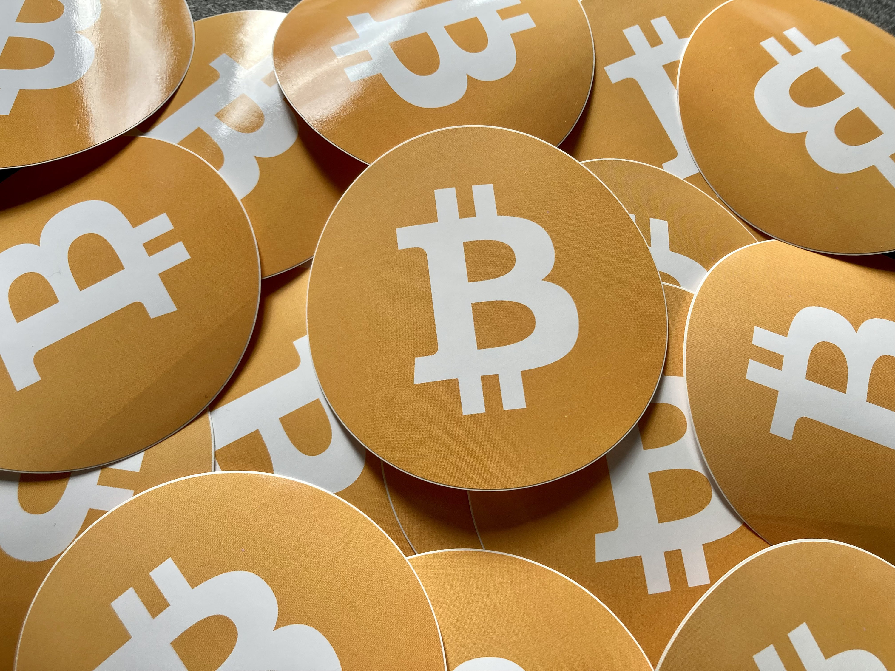 15 Bitcoin Sticker orange Logo high Quality Vinyl