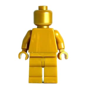 Monochrome LEGO® Minifigure Pearl Gold – Rare Gold Minifig – Original LEGO Parts – Collectible Toy – No Baseplate image 1