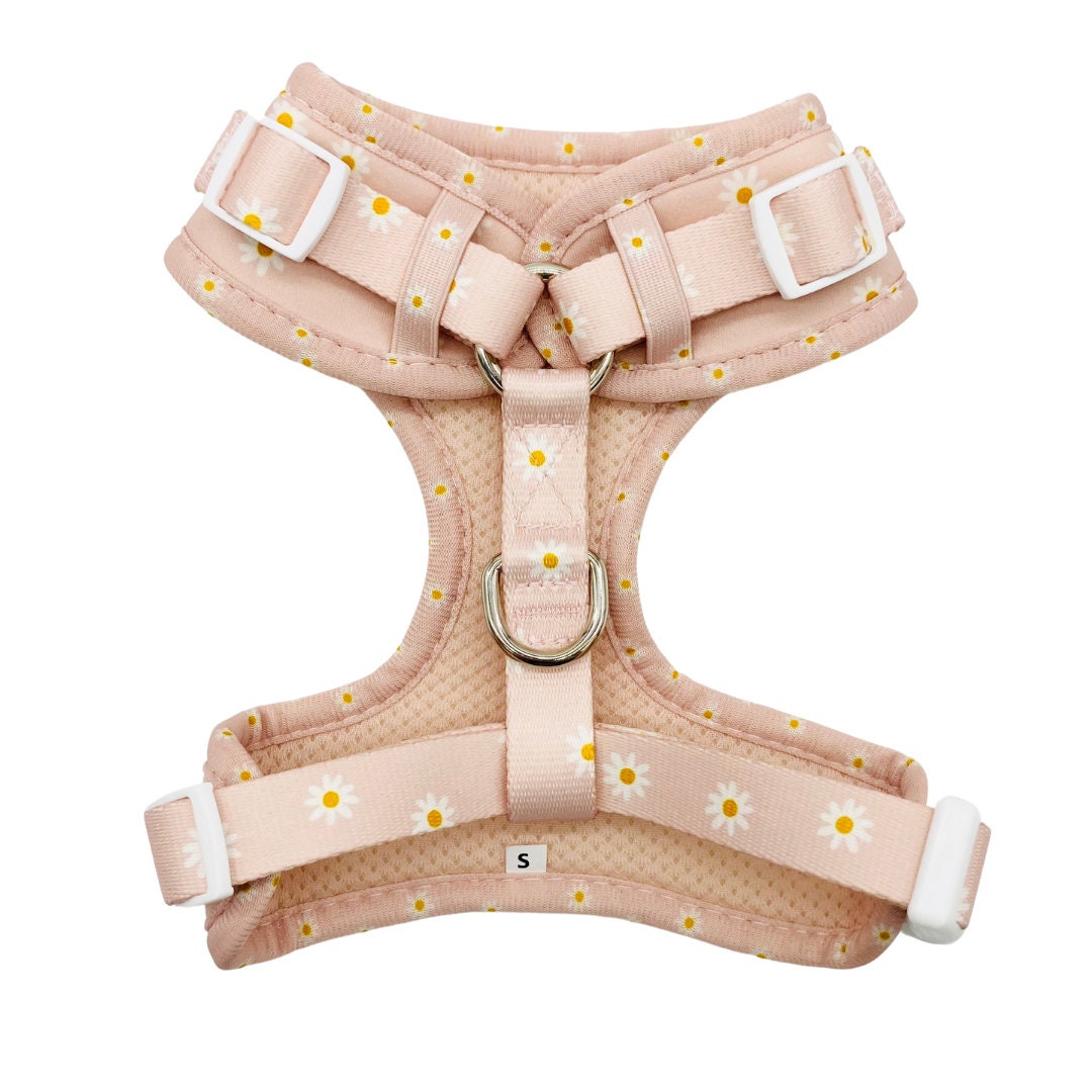 Oh Daisy Dog Harness Pink Girls Flower Etsy