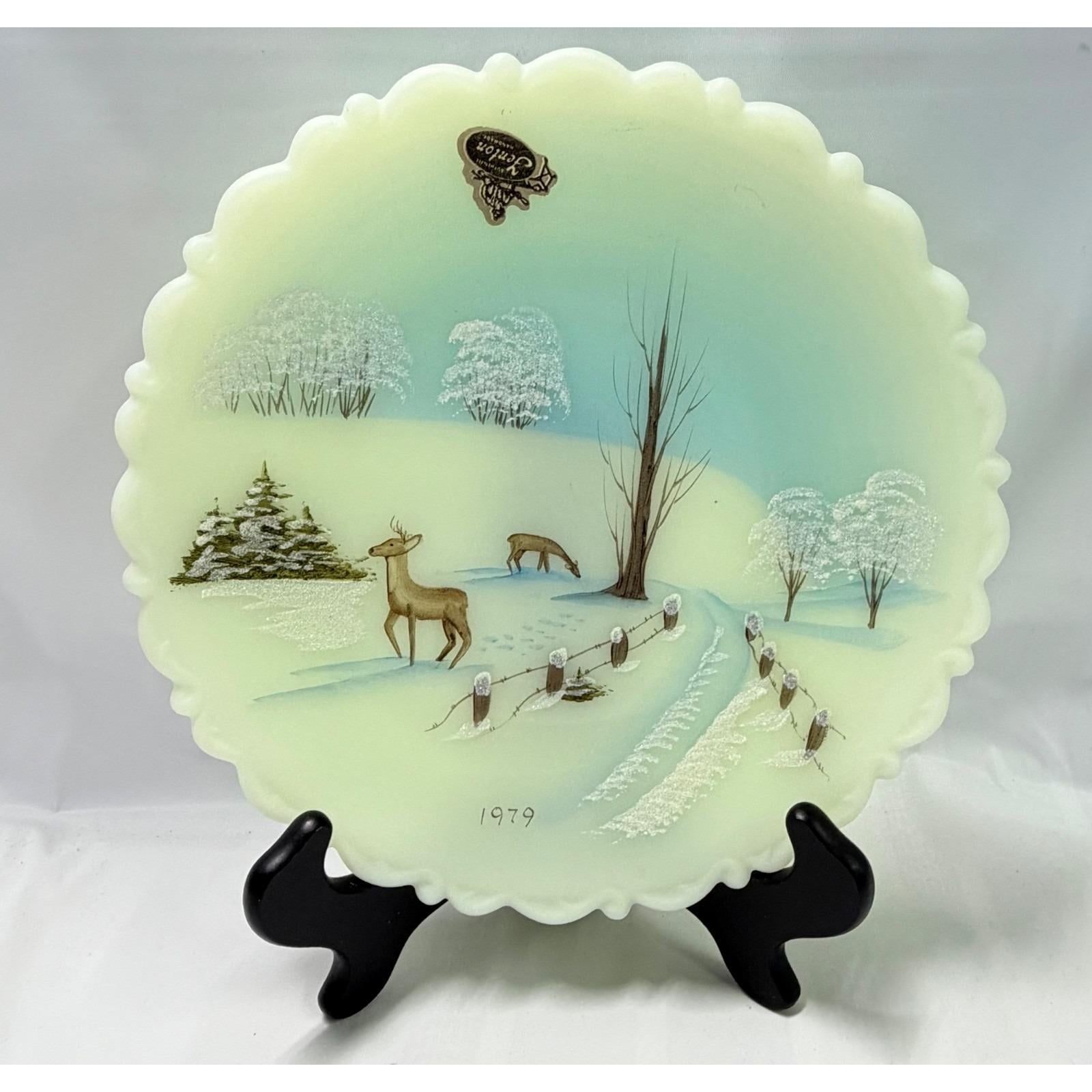 Fenton Hand Painted Plate - Etsy
