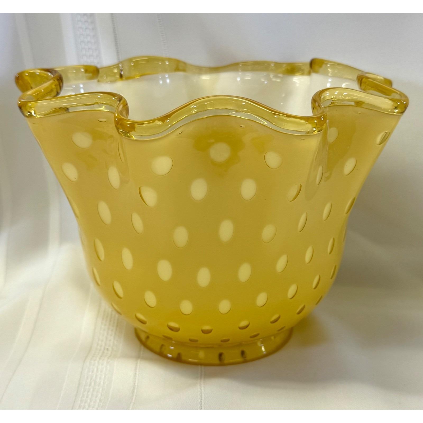 Fenton Topaz Coin Dot Glass - Etsy