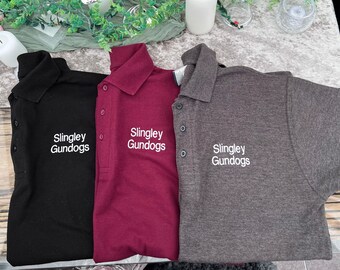 Slingley Gundogs geborduurd UNISEX poloshirt - maten XS tot 4XL