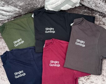 Slingley Gundogs geborduurd UNISEX T-shirt - maten XS tot 4XL