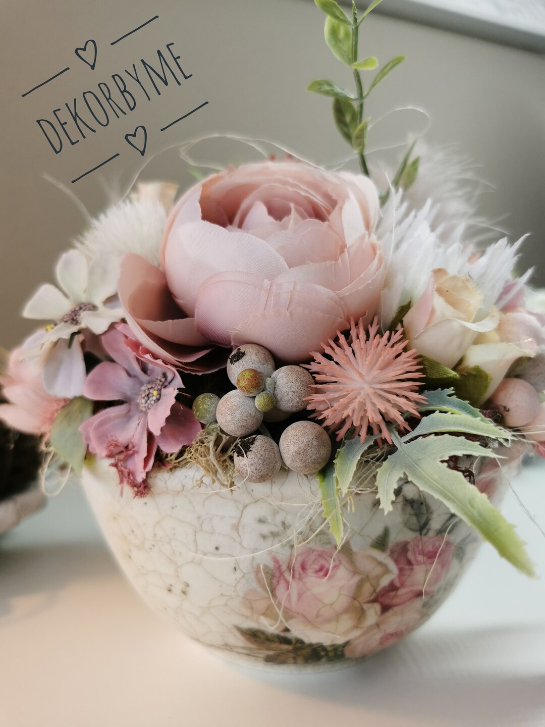 Vintage Silk Flowers Arrangement Vintage Home Decor Table Etsy