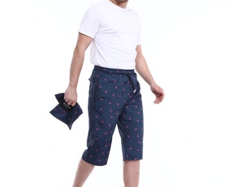 esrastyle Man Flamingo designt Lange Bademode Shorts