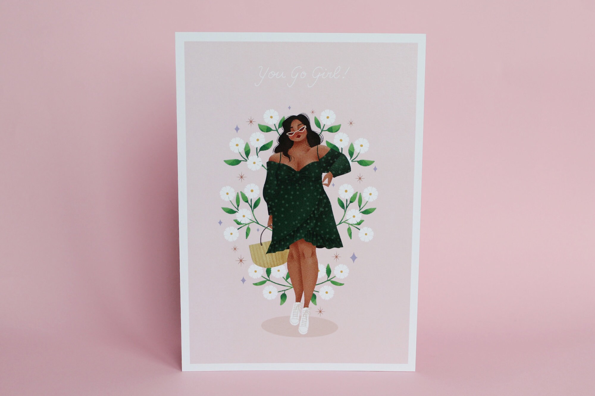 Carte A6 - Affiche A5/A4 A3 Illustration You Go Girl