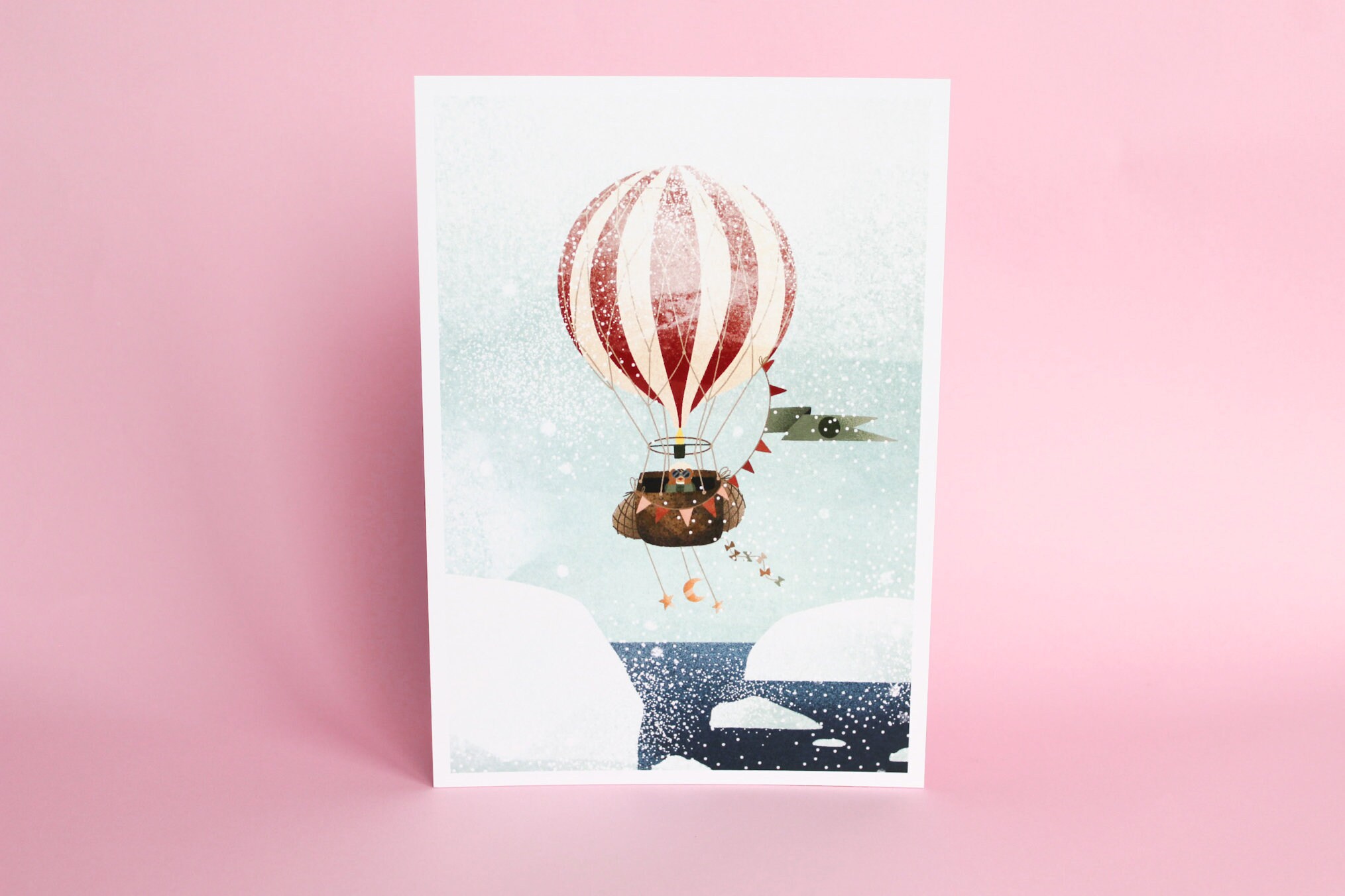 Affiche A5/A4 A3 - Illustration Expédition Grand Froid