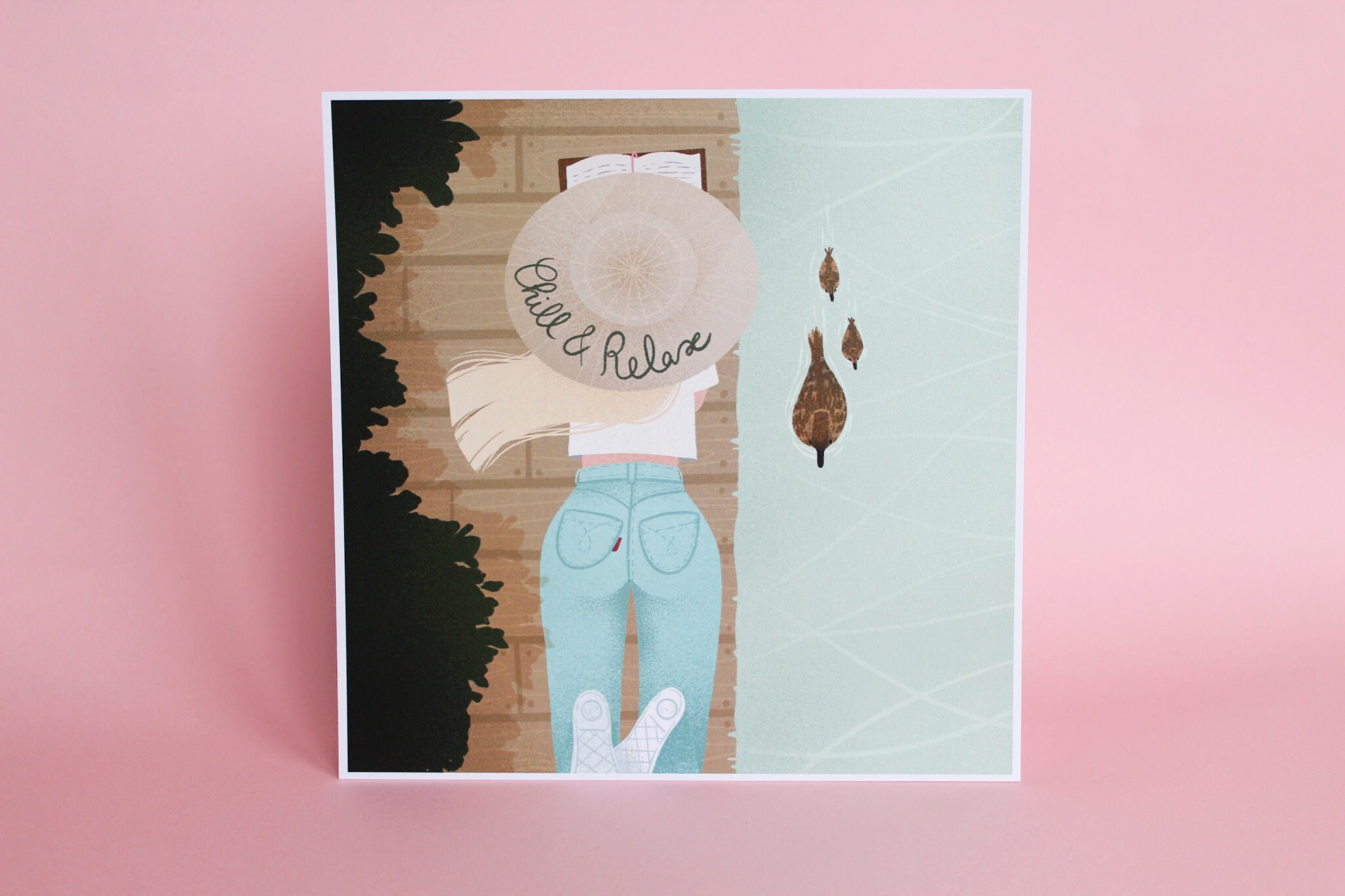 Affiche - Carré 20x20cm Illustration Chill & Relax