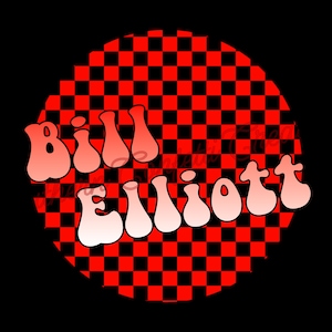 Bill Elliott Retro Groovy Checkered