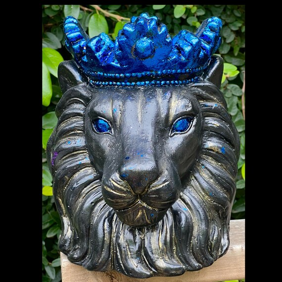 Lions Head Decor Candle Holder Vase Sculpture/decor Etsy