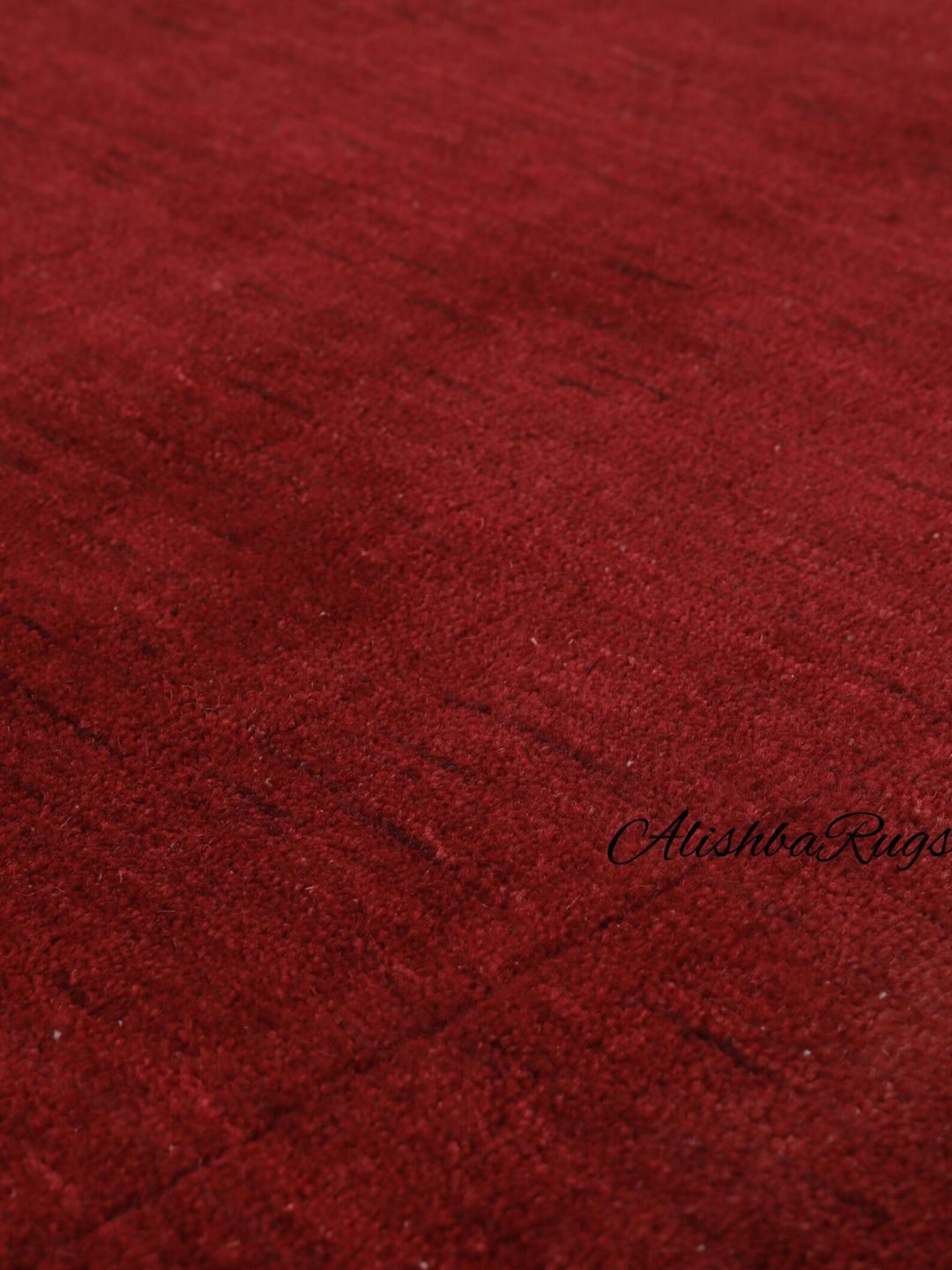 Round Burgundy Wool Rug | Handloom Red Carpet | Wine Color Area Rug ...