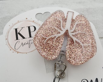 Lung Badge Reel/Respiratory Therapist/Nurse Badge Reel/Lung Doctor Badge Reel/ICU Badge Reel