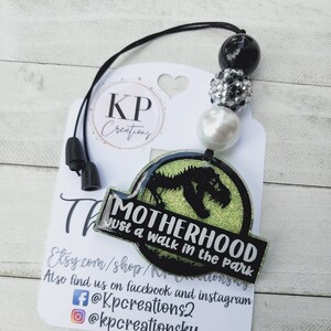 Motherhood Car Accessory/Walk in the Park/Car Charm/Vent Clip/Rear view mirror hanger