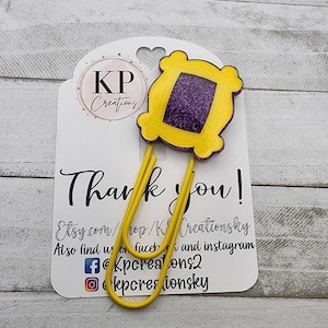 Frame jumbo paper clip/Cute bookmark/Glittered paper clip bookmark