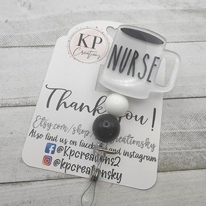 Coffee Cup badge reel/Nurse Badge Reel/Interchangeable Retractable Badge Holder/Nurse Badge Reel/Working Badge ID Holder/Cute Badge Reel