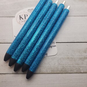 Blue Glittered Pen
