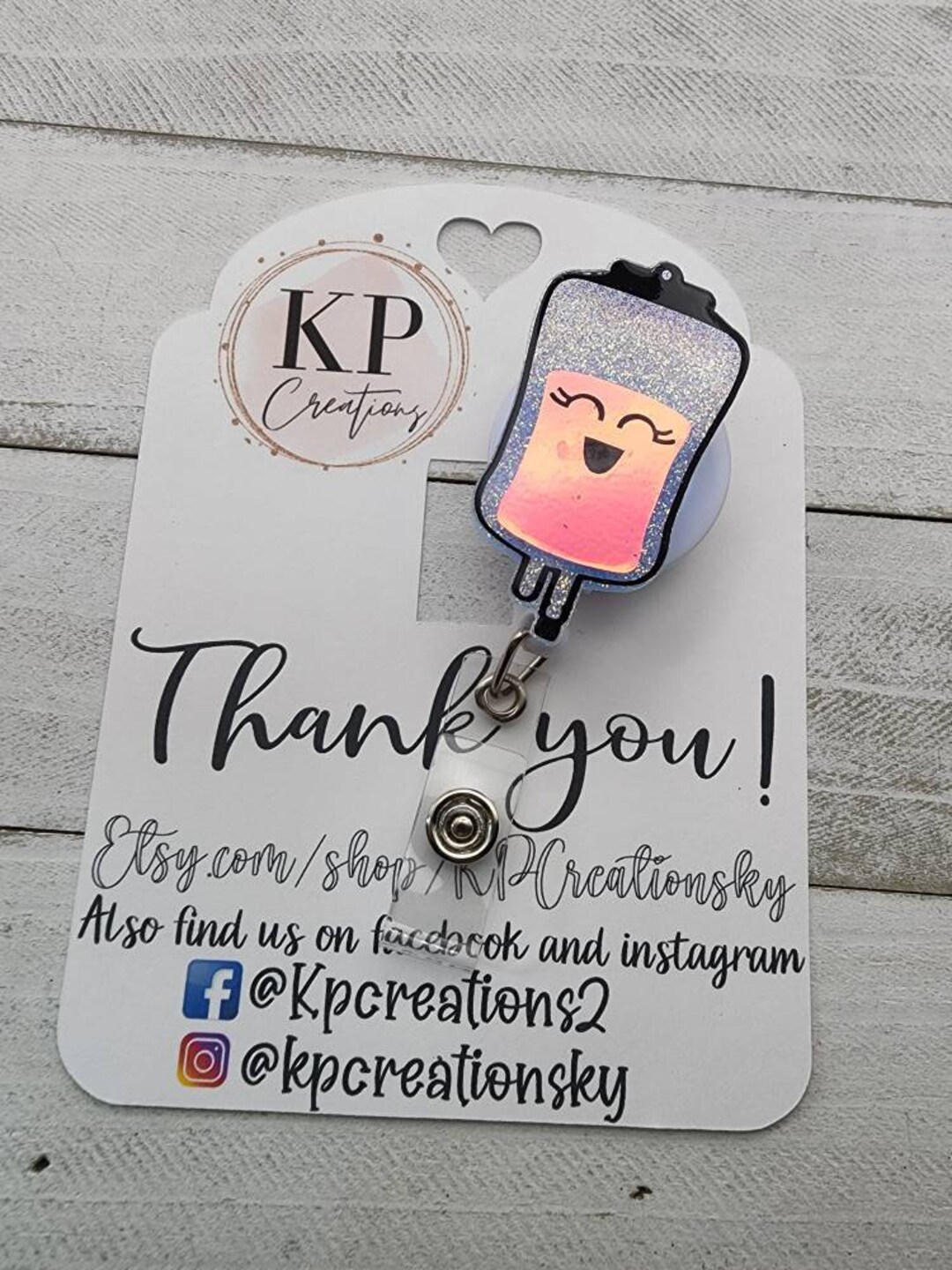 IV Bag Badge Reel/interchangeable Badge Reel/nursing Badge Reel