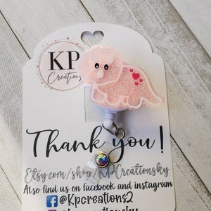 Triceratops Badge Reel/Nurse Badge Reel/Cute Dinosaur ID Holder/Dinosaur Badge Reel/Pediatric Badge Reel/School Nurse Badge Holder/Dino Reel