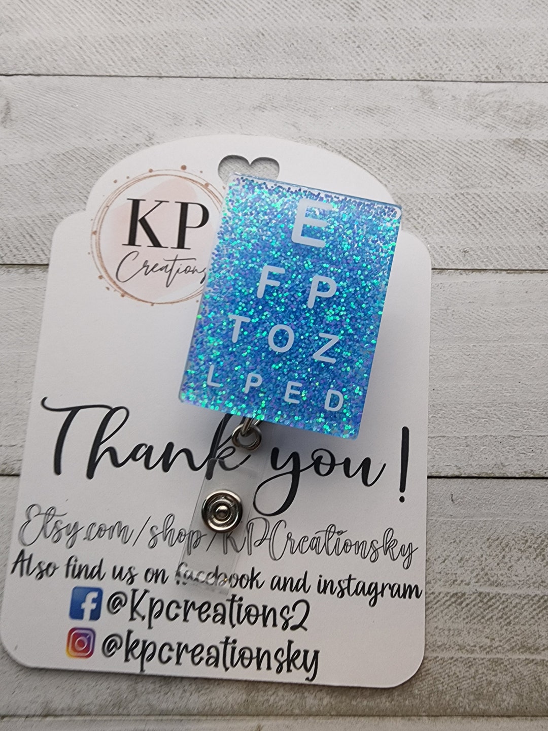 Eye Chart Badge Reel/optometrist Badge Reel/retractable Badge Reel