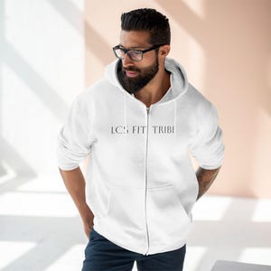 LCS Fit Tribe Unisex Zip Hoodie - Cozy Fitness Apparel, Gym Wear, Casual Style, Gift for Him/Her, Comfortable Hoodie