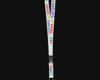 Order of Eastern Star Lanyard: Woven OES Breakaway