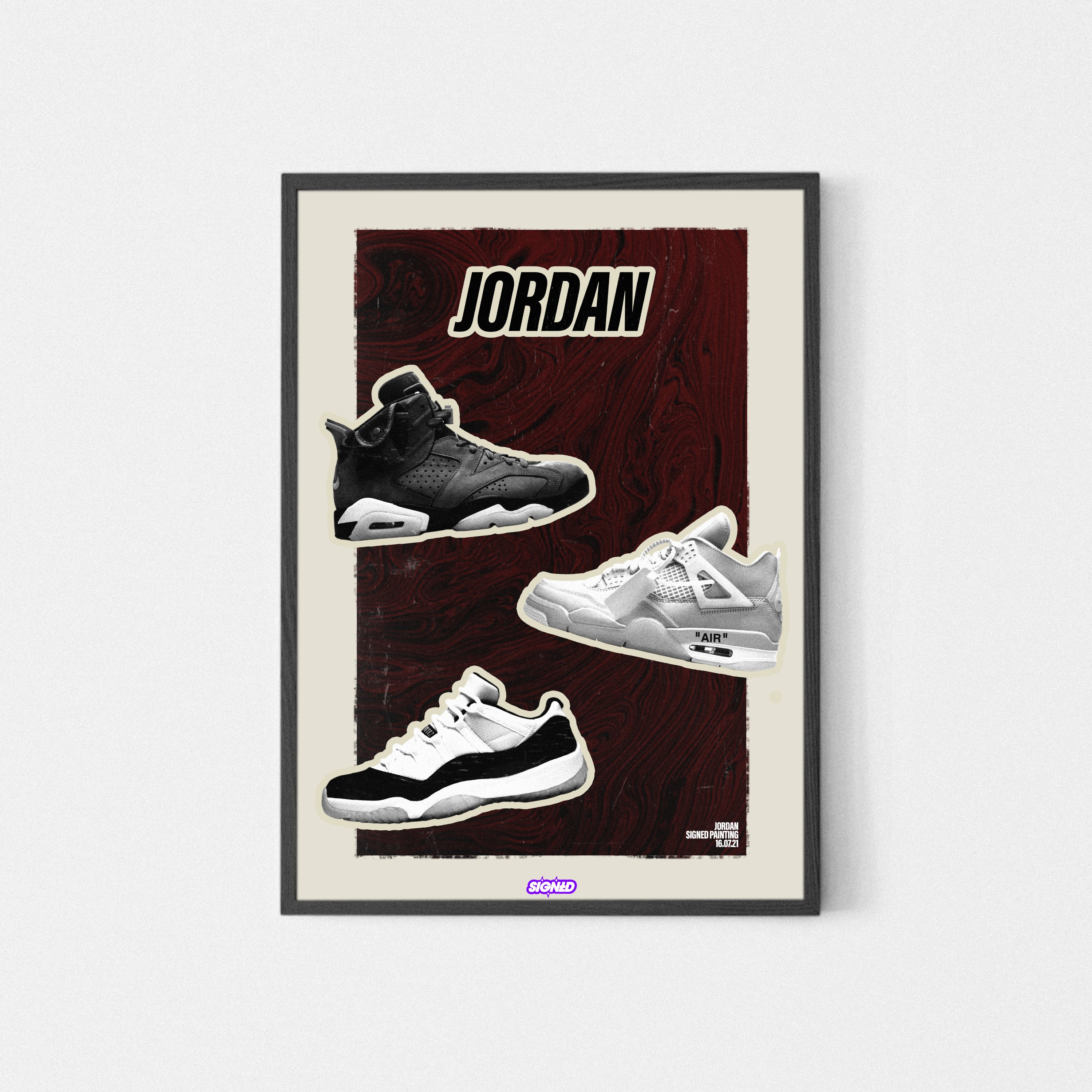 Signed - Jordan Sneakers Poster