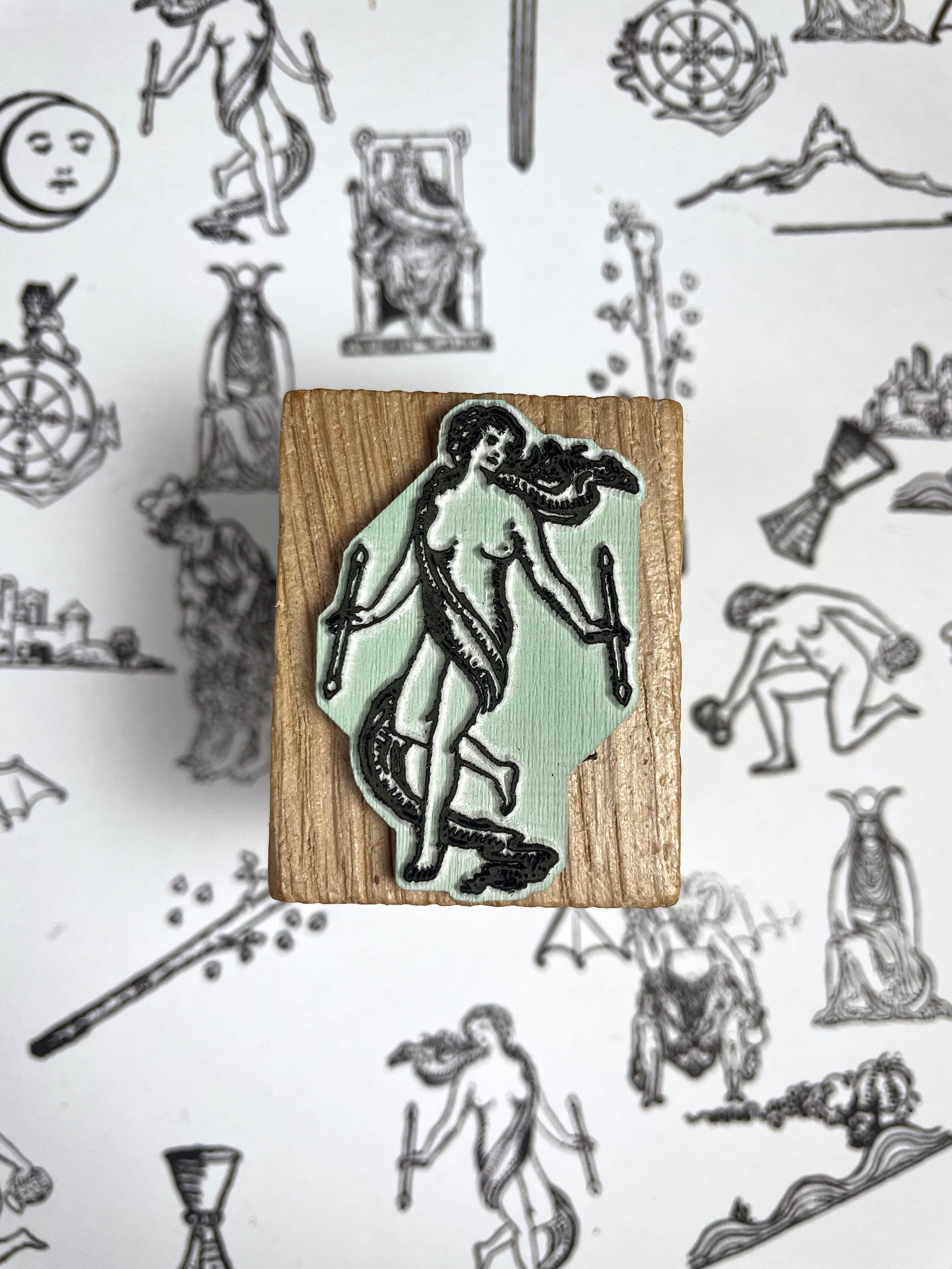 The Tower Tarot Card Rubber Stamp for Stamping Crafting Planners