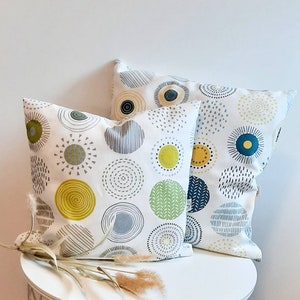 Cushion cover many sizes cushion cover decorative cushion sofa cushion decorative cushion cotton canvas natural white colorful circles spring decoration Easter decoration home decoration image 6