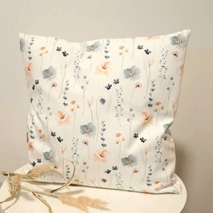 Pillowcase many sizes pillowcase decorative pillow sofa cushion decorative pillow home decoration summer decoration cotton canvas flowers blue orange