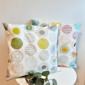 Pillowcase 40 cm pillowcase decorative pillow sofa cushion decorative pillow cotton canvas circles spring decoration summer decoration balcony decoration housewarming gift