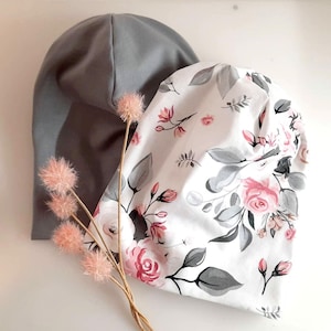 Beanie hat custom size color choice neck loop ladies hat children&#39;s hat girls&#39; hat cotton jersey two-layer chemo hat transition hat
