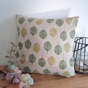 Cushion cover many sizes cushion cover decorative cushion sofa cushion cotton canvas linen look beige leaves 40 x 40 cm / 50 x 50 cm / 50 x 30 cm