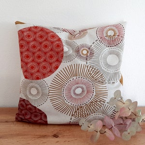 Cushion cover many sizes cushion cover decorative cushion sofa cushion decorative cushion home decoration Baalkondeko cotton canvas circles red orange ochre Rot orange ocker