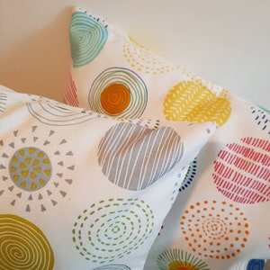 Cushion cover many sizes cushion cover decorative cushion sofa cushion decorative cushion cotton canvas natural white colorful circles spring decoration Easter decoration home decoration image 4